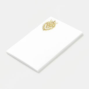 Lion With Crown - Gold Style 3 Post-it Notes