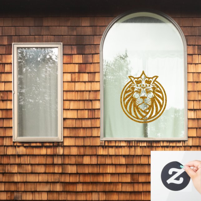 Lion With Crown - Gold Style 4 (Home Window)