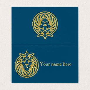 Lion With Crown - Gold Style 4 Business Card