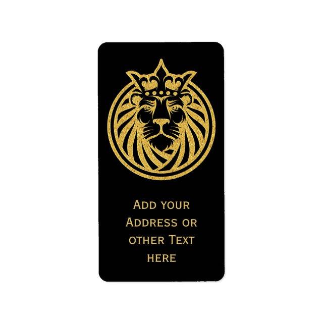 Lion With Crown - Gold Style 4 Label (Front)