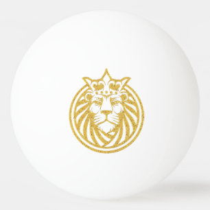 Lion With Crown - Gold Style 4 Ping Pong Ball