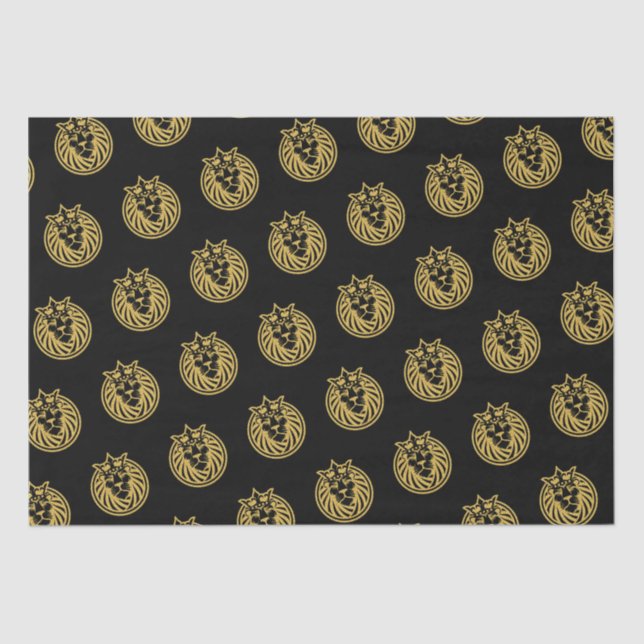 Lion With Crown - Gold Style 4 Tissue Paper (Front)