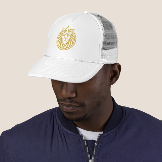 Lion With Crown - Gold Style 4 Trucker Hat (In Situ)