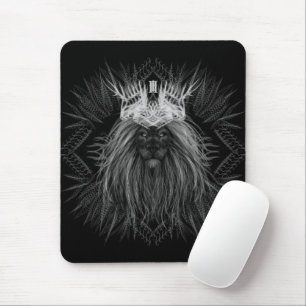 Lion with Crown Monogram Mouse Pad