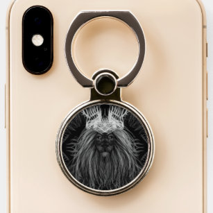 Lion with Crown Phone Ring Stand