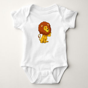 Lion with Curls Baby Bodysuit