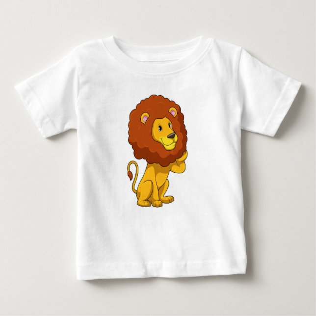 Lion with Curls Baby T-Shirt (Front)