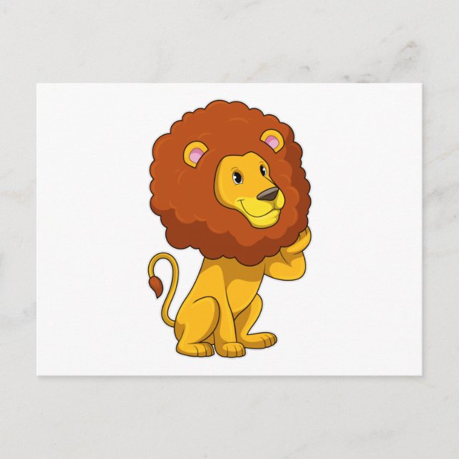 Lion with Curls Postcard (Front)