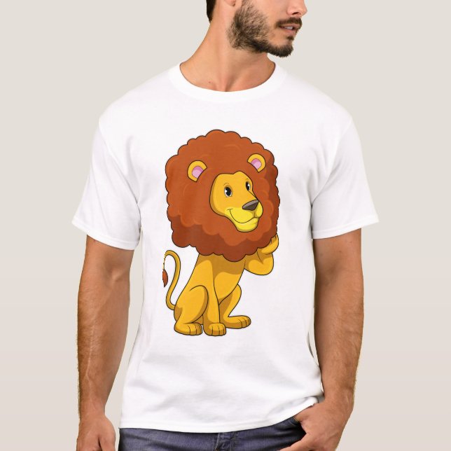 Lion with Curls T-Shirt (Front)