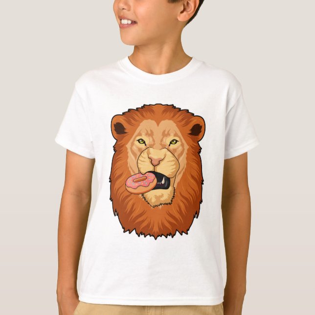 Lion with Donut T-Shirt (Front)