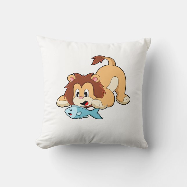 Lion with Fish Cushion (Front)