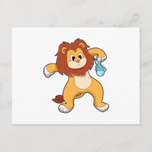 Lion with Fish Postcard