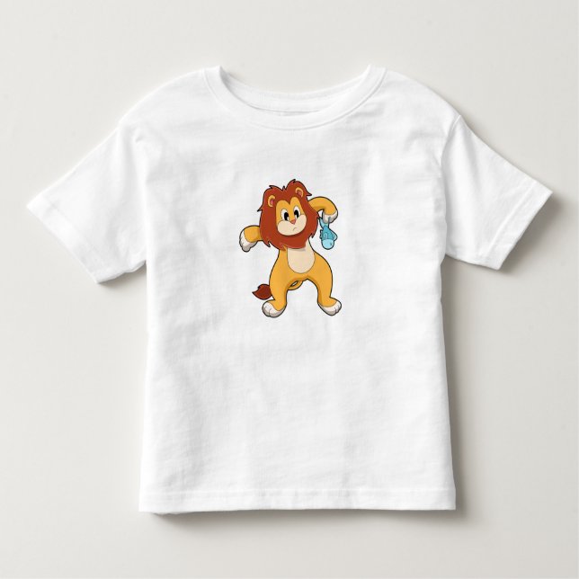 Lion with Fish Toddler T-Shirt (Front)