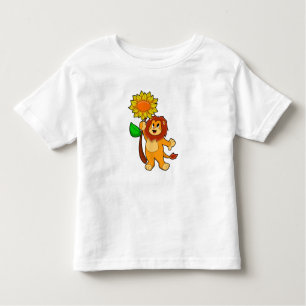Lion with Flower Sunflower Toddler T-Shirt