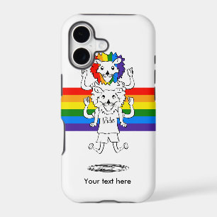 Lion With Gay Pride Mane Shoulder Ride