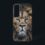 Lion with Green Eyes Samsung Galaxy Case<br><div class="desc">Strong Lion - King - Abstract Art Modern Style Painting - Choose / Add Your Unique Text / Name / Colour - Make Your Special Gift - Resize and move or remove and add elements / text with customisation tool ! Painting and Design by MIGNED. Please see my other projects...</div>