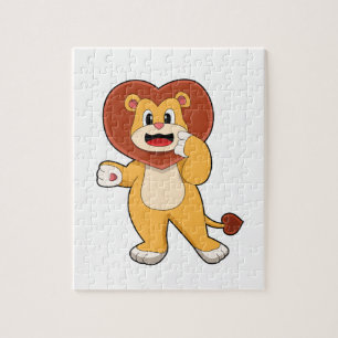 Lion with Heart Jigsaw Puzzle