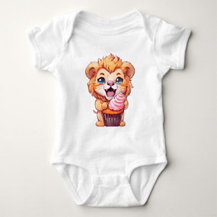 Lion with ice baby bodysuit