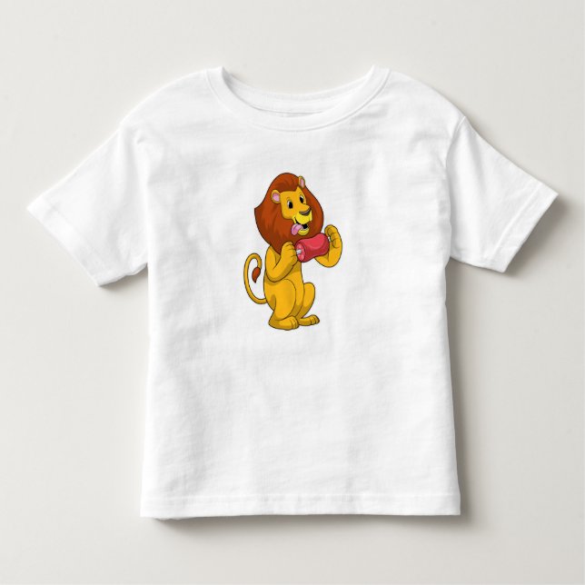Lion with Meat Toddler T-Shirt (Front)