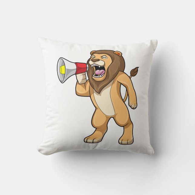 Lion with Microphone Cushion (Front)