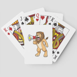Lion with Microphone Playing Cards