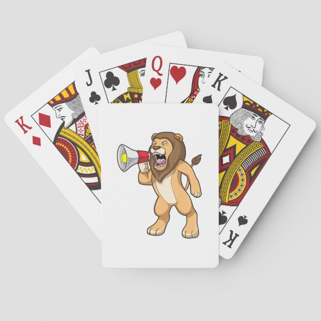 Lion with Microphone Playing Cards (Back)