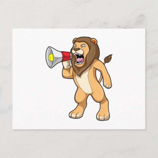 Lion with Microphone Postcard (Front)
