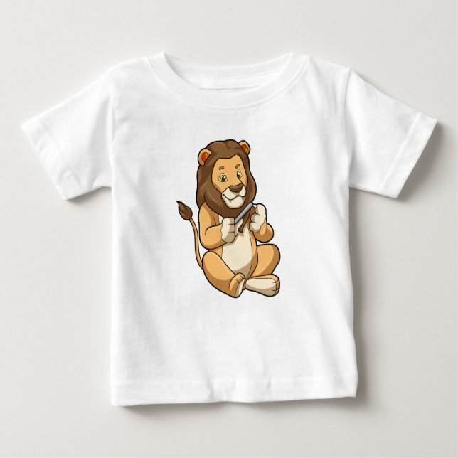 Lion with Nail arrows Baby T-Shirt (Front)