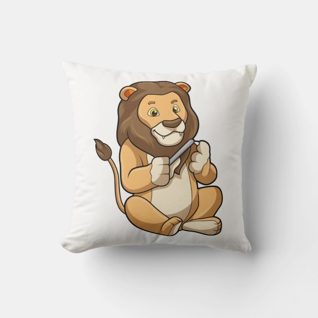 Lion with Nail arrows Cushion (Front)