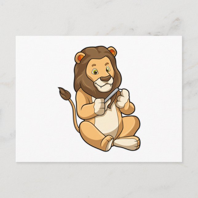Lion with Nail arrows Postcard (Front)