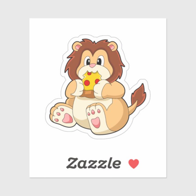 Lion with Piece of Salami Pizza.PNG (Sheet)