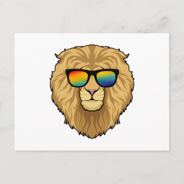 Lion with Sunglasses Postcard (Front)