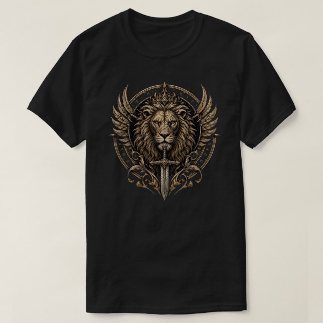 Lion with Sword T-Shirt (Design Front)