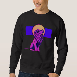 Lion With The Moon Freedom Zion  1 Sweatshirt