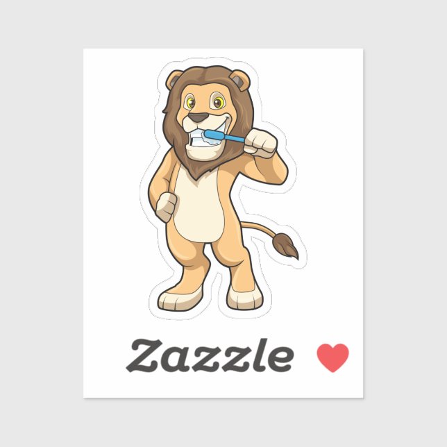 Lion with Toothbrush (Sheet)