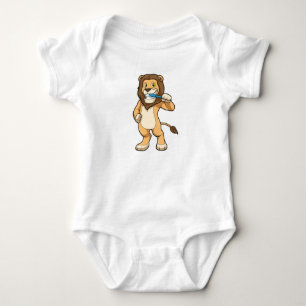 Lion with Toothbrush Baby Bodysuit
