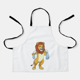 Lion with Towel for Shower Apron
