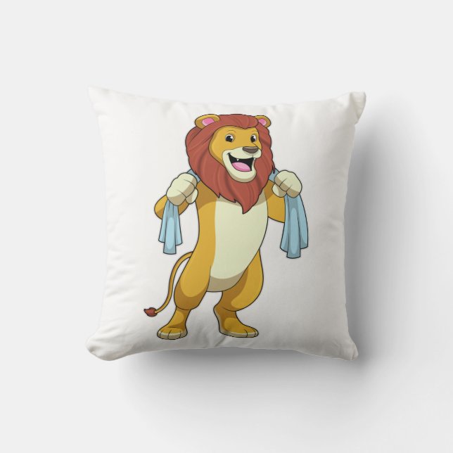 Lion with Towel for Shower Cushion (Front)