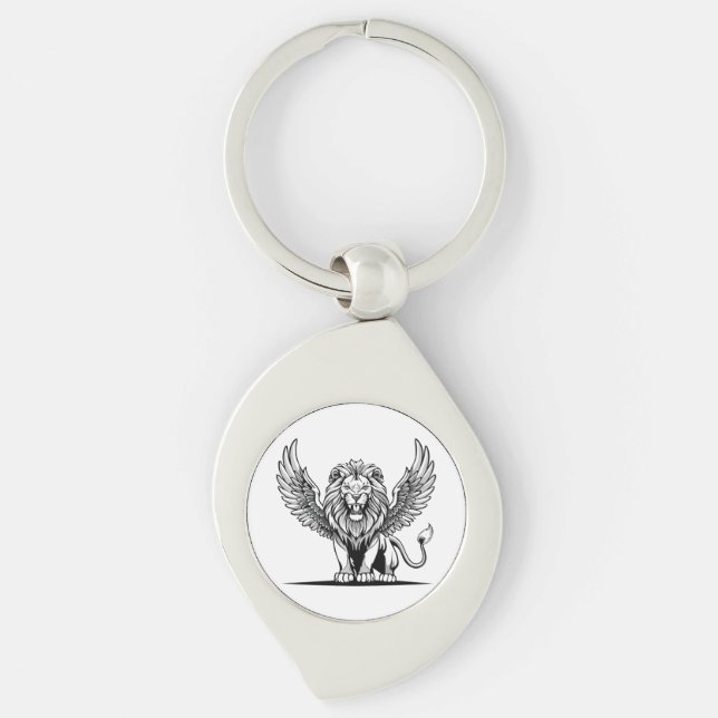 Lion with wings key ring (Front)