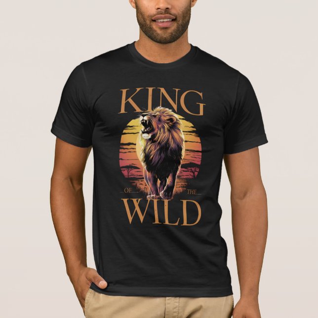 Lion With Words: King of the Wild (b) T-Shirt (Front)
