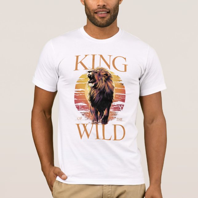 Lion With Words: King of the Wild (b) T-Shirt (Front)