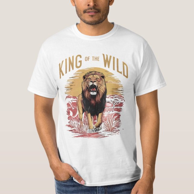 Lion With Words: King of the Wild T-Shirt (Front)