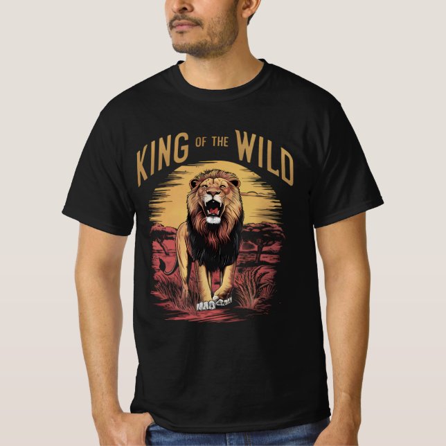 Lion With Words: King of the Wild T-Shirt (Front)