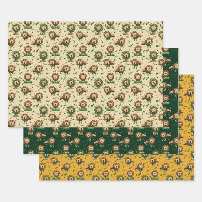 Lion Wrapping Paper Sheet (Set)