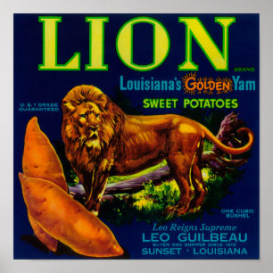 Lion Yam LabelSunset, LA Poster