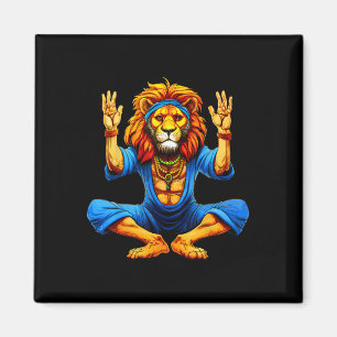 Lion Yoga Magnet