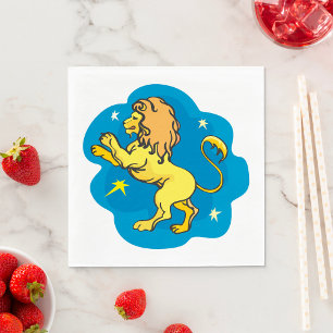 Lion Zodiac Napkin