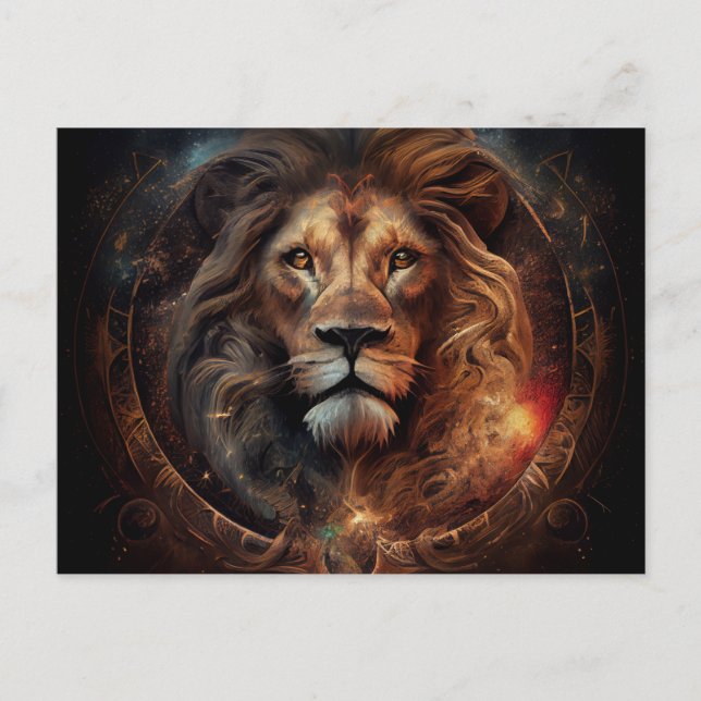 Lion Zodiac Postcards (Front)
