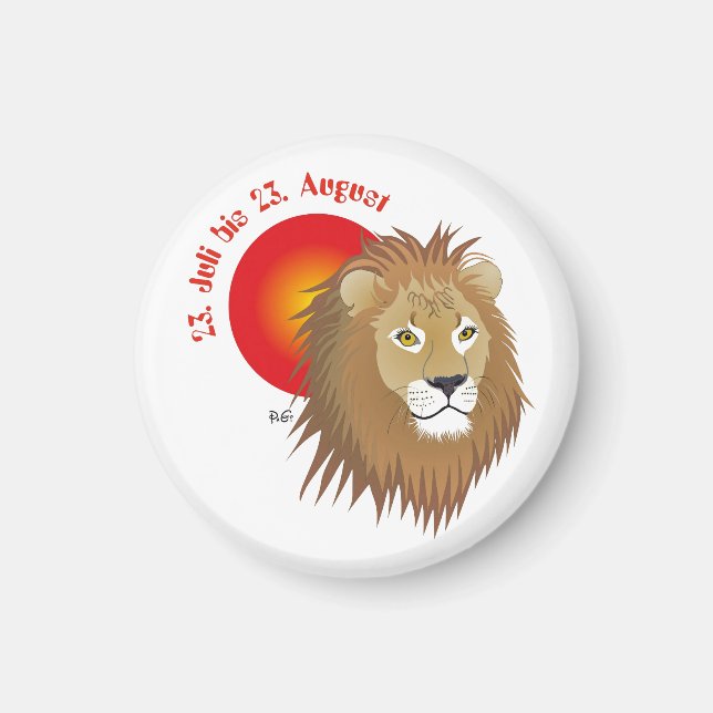 Lion - zodiac sign Magnet (Front)