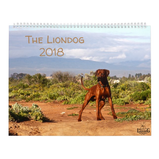 Liondog - Rhodesian Ridgeback Calendar 2018 (Cover)